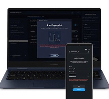 삼성 T7 Shield USB-C 연결