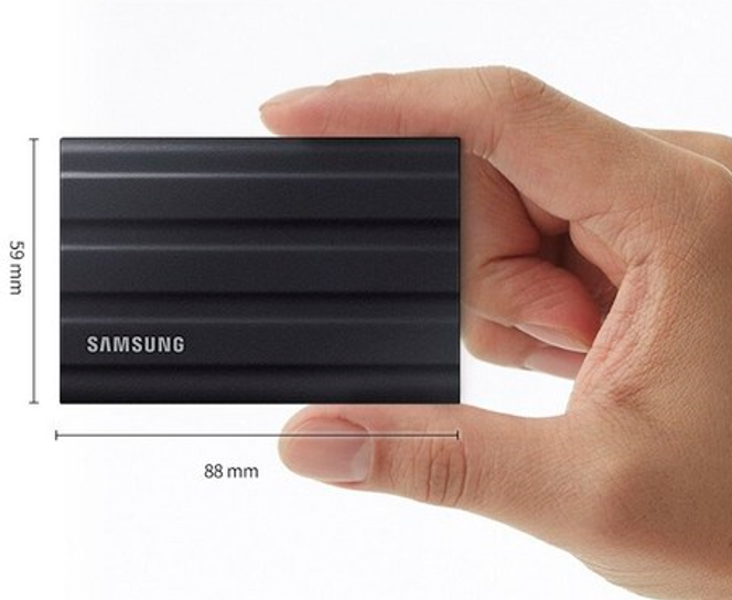 삼성 포터블 SSD T7 Shield 2TB 사이즈