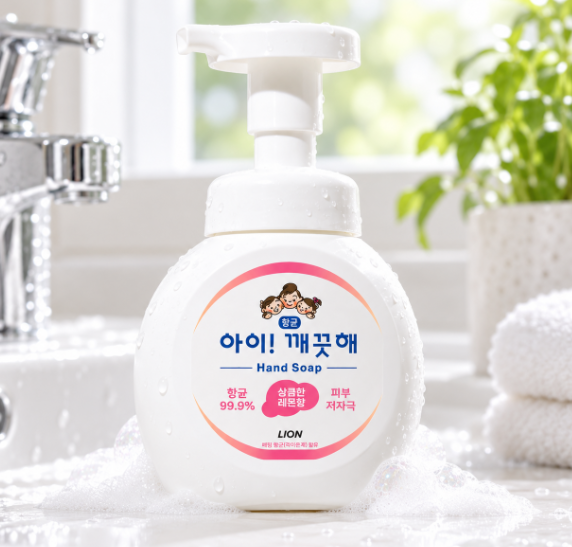 아이깨끗해 핸드워시 레몬향 490ml 3개, 거품형 손세정제 사용법