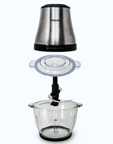 전동 야채다지기 필립스 HR1503/00, 2L 유리 용기와 사용·세척법 5 필립스 HR1503 본체 뚜껑 칼날 유리 용기의 분리 구조